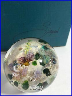 Art glass paperweight lot Josh Simpson and more