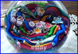 Art glass paperweight signed Doug Sweet abstract 1996 Fantasy Love dichroic