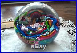Art glass paperweight signed Doug Sweet abstract 1996 Fantasy Love dichroic