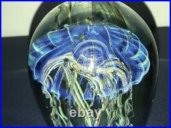 Artist Robert Eickholt Signed Jellyfish Paperweight Studio Art Glass 2005