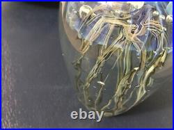 Artist Robert Eickholt Signed Jellyfish Paperweight Studio Art Glass 2005