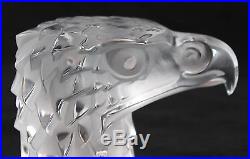 Authentic Vintage Signed Lalique France Art Glass Eagle Head Paperweight, NR