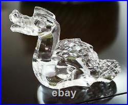 BACCARAT CRYSTAL Dragon Sea Serpent Figurine Paperweight Vintage MINT