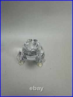 BACCARAT FRANCE Crystal Clear FROG figural paperweight