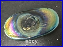 BEAUTIFUL SCARAB PAPERWEIGHT IRIDESCENT EGYPTIAN Glass BEETLE Free S&H