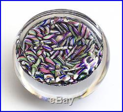 Baccarat Art Glass Multi-colored Candy Paperweight Beautiful Swirls & Twists