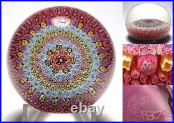 Baccarat Eleven Row 1971 Close Concentric Millefiori Paperweight