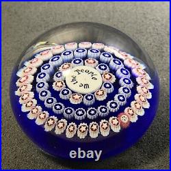 Baccarat WE THE PEOPLE Millefiori Paperweight, Signed! 1987! RARE HARD TO FIND