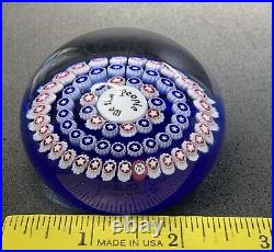 Baccarat WE THE PEOPLE Millefiori Paperweight, Signed! 1987! RARE HARD TO FIND