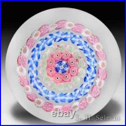 Baccarat spaced concentric millefiori paperweight