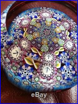 Beautiful 1990 Facetted Glass Millefiori Perthshire Paperweight Limited Edition