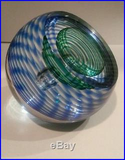 Beautiful Kit Karbler Michael David Blake Street Glass Studio Prism Paperweight