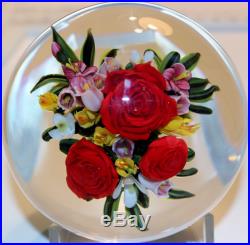 Beautiful MAGNUM Melissa AYOTTE BOUQUET OF FLOWERS Paperweight