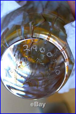 Beautiful Satava Moon Jellyfish Glass Paperweight, Mint Condition, Light Base