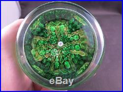 Beautiful Signed Art Glass Paperweight Millefiori 3.25 Who Did This