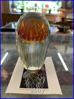 Beautiful Signed Richard Satava Hand Crafted Jellyfish Paperweight