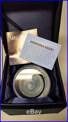 Blown Glass Eye Studio Celestial Series Andromeda Galaxy 3 Paperweight GES 11