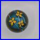 CHRIS-BUZZINI-Bridgeton-Studio-1978-Lampwork-Floral-Aqua-Round-Paperweight-01-uah