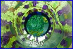 CHRIS HEILMAN Wisteria & Garden 2006 Art Glass VASE/Paperweight, Apr 7Hx6W
