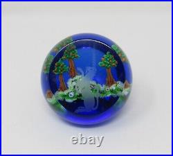 Caithness Art Glass Scotland Unicorn Dance Forest Millefiori Paperweight