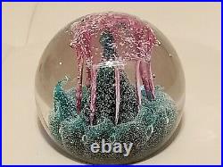 Caithness Marquee Designer Glass Paperweight Scotland Jellyfish Collectible