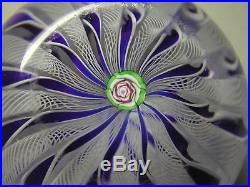 Cape Cod Glass Works Art Glass Crown Paperweight With Clichy Rose Signature Cane