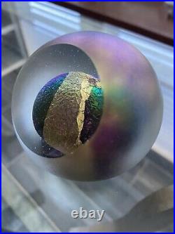 Captivating Robert Eickholt signed Paperweight Dichroic Art Glass 1993