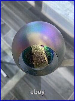 Captivating Robert Eickholt signed Paperweight Dichroic Art Glass 1993