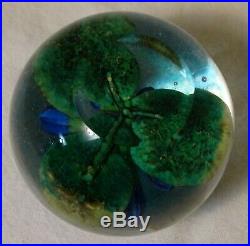 Cathy Richardson Paperweight Lily Pad on Pond with Purple Flowers 1 of 1