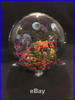 Chris Heilman Art Glass Paperweight Extensive 20 Pounds 1991 Red Sea / FT