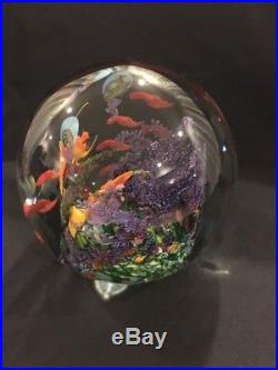 Chris Heilman Art Glass Paperweight Extensive 20 Pounds 1991 Red Sea / FT