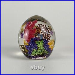 Chris Heilman Egg Shaped Art Glass Aquarium,'Coral Reef' Series, Butterfly Fish