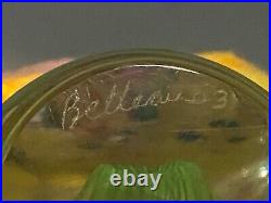 Christopher Belleau Flower Garden HTF Signed 2003 Glass Paperweight