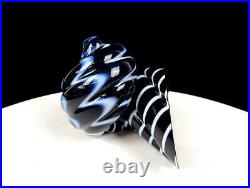 Cohn Stone Signed Art Glass Pulled Feather 3 3/4 Sea Shell Paperweight 1994