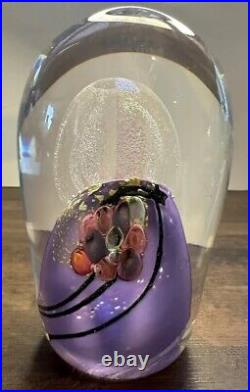 Collette Fortin & Berry Davis Signed Iridescent Design Studio Art Glass Weight