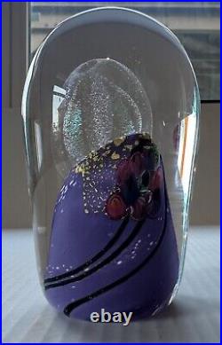 Collette Fortin & Berry Davis Signed Iridescent Design Studio Art Glass Weight