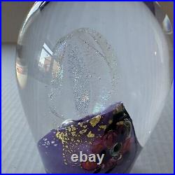 Collette Fortin & Berry Davis Signed Iridescent Design Studio Art Glass Weight