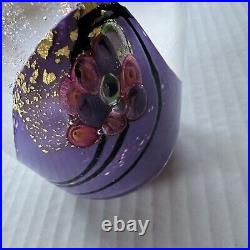 Collette Fortin & Berry Davis Signed Iridescent Design Studio Art Glass Weight