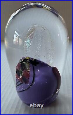 Collette Fortin & Berry Davis Signed Iridescent Design Studio Art Glass Weight