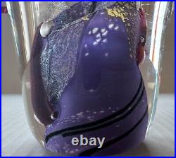 Collette Fortin & Berry Davis Signed Iridescent Design Studio Art Glass Weight