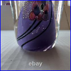 Collette Fortin & Berry Davis Signed Iridescent Design Studio Art Glass Weight