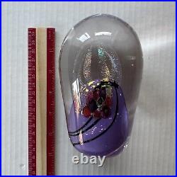 Collette Fortin & Berry Davis Signed Iridescent Design Studio Art Glass Weight