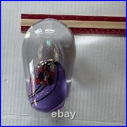 Collette Fortin & Berry Davis Signed Iridescent Design Studio Art Glass Weight