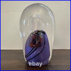 Collette Fortin & Berry Davis Signed Iridescent Design Studio Art Glass Weight