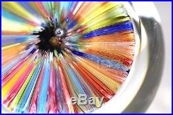 Colorful BACCARAT Zodiac Church Millefiori Signed Art Glass PAPERWEIGHT