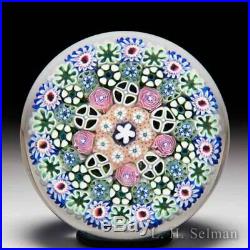Damon MacNaught 2016 close concentric millefiori and roses paperweight