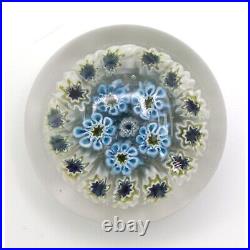 Damon MacNaught Miniature 2 Concentric Millefiori Art Glass Paperweight