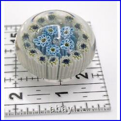 Damon MacNaught Miniature 2 Concentric Millefiori Art Glass Paperweight