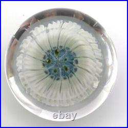 Damon MacNaught Miniature 2 Concentric Millefiori Art Glass Paperweight