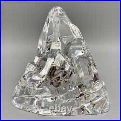 David Correia Art Glass Brutalist Crystal Glacier Paperweight Sculpture 5.5